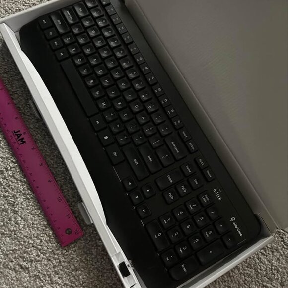 Wireless Keyboard Ergonomic Jelly Comb K65A Black Full Size - Picture 1 of 1